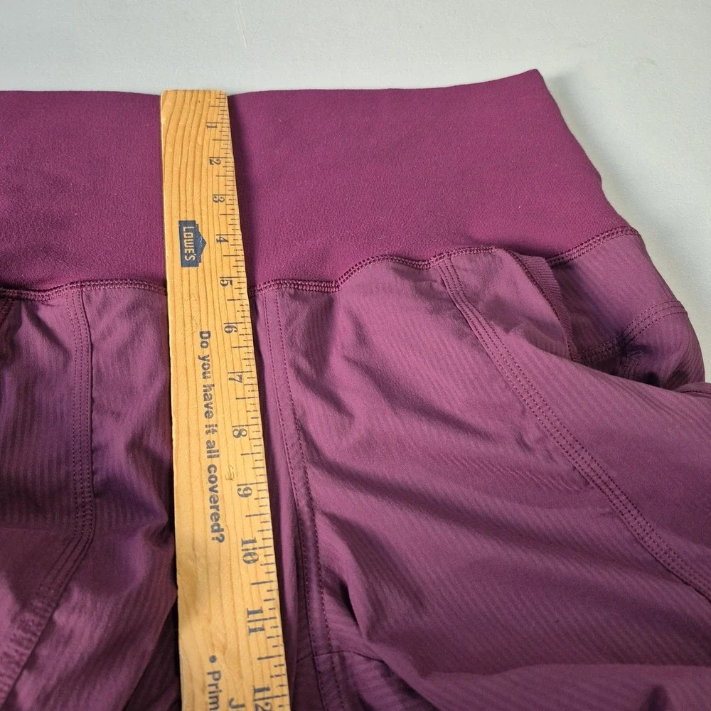 Lululemon In Flux Crop Womens 6 Maroon Dance Pants Capri Soft Waistband